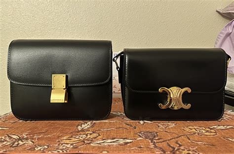 celine trotteur vs box|pursebop Celine triomphe.